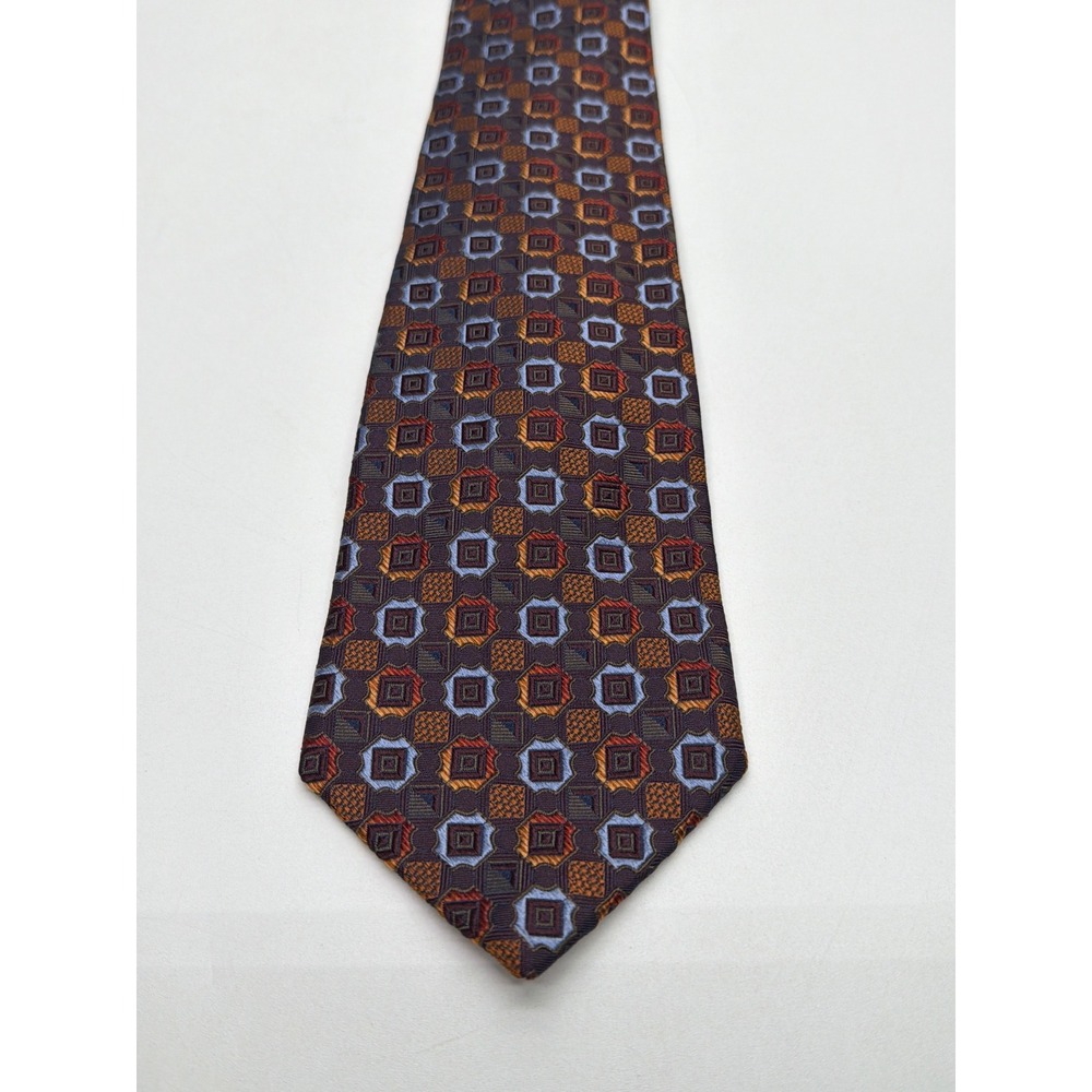 Robert Talbott Best of Class Nordstrom Silk Tie Purple Blue Geometric Medallion